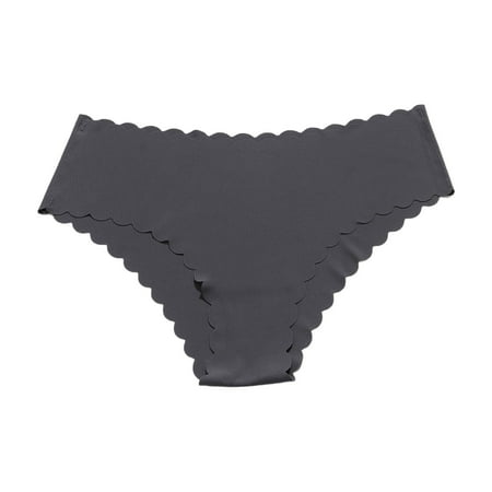DondPO Womens Underwear European And American Women s Sexy Briefs Female Non Pants Female Ice Silk Buttocks Sexy Lady Seamless Underwear For Women Womens Sexy Underwear Gray XS Clearance