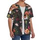 thumbnail image 2 of Balery Mushroom With Snails Camisa Casual de Manga Corta con Botones para Hombre, Texturizada, Estilo Cubano, para Playa, Verano-3X-Large, 2 of 5