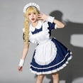 thumbnail image 2 of Levmjia Women Maid Costume Set Short Sleeve Dress Bow Tie Soft Cute Fashion Outfit Halloween Theme Party Carnival Holiday Themed, 2 of 9