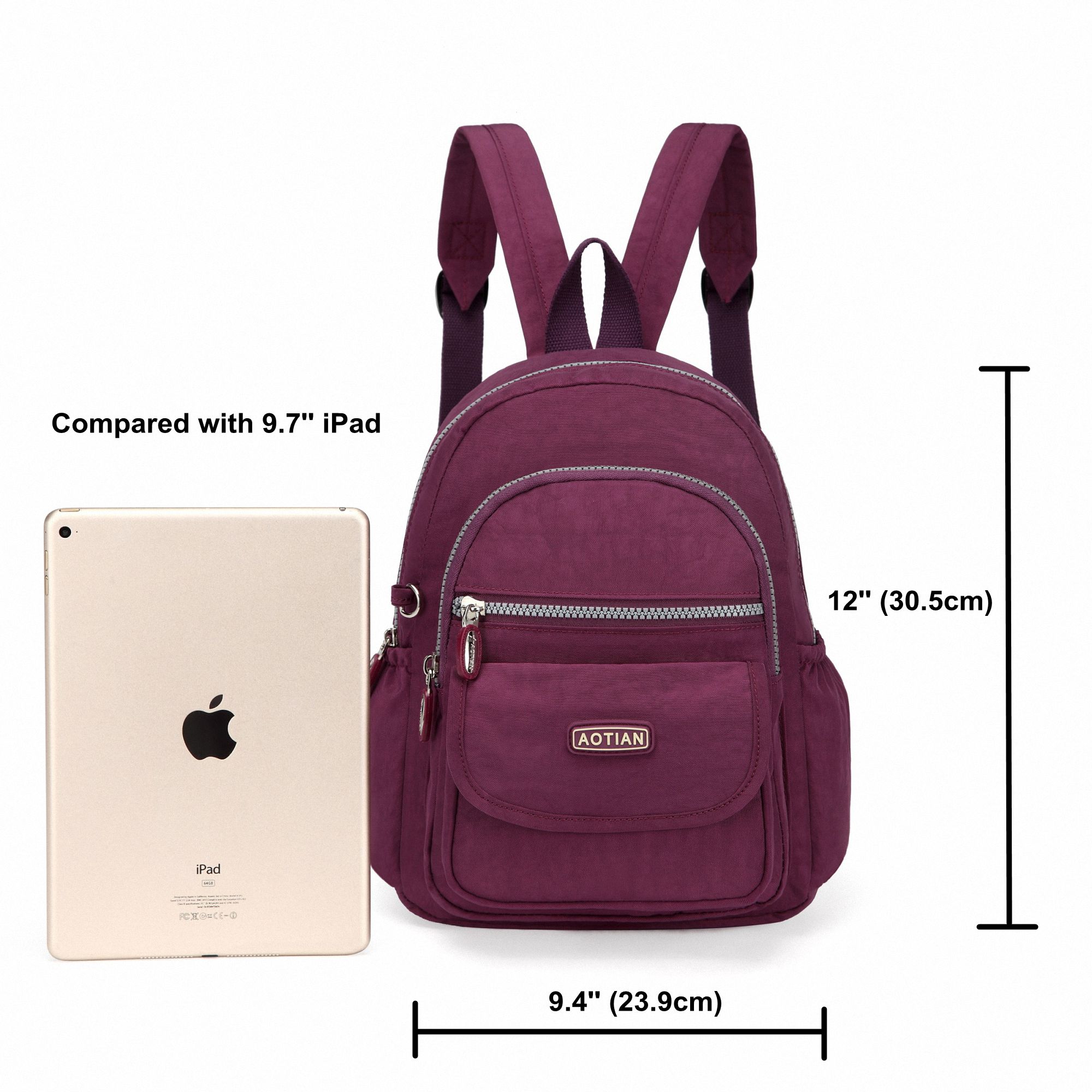 AOTIAN Mini Nylon Women Backpacks Casual Lightweight Small Daypack for Girls Purple - image 4 of 7