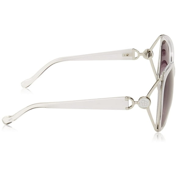 Jessica Simpson Lunettes de Soleil Rondes pour Femmes J5686 Whf en Iridium Non Polarisées, Blanc Délavé, 60 mm