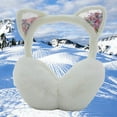 thumbnail image 2 of UJNDER Winter Foldable Warm Earmuffs for Children Cozy Ear for Kids in Cold Weather Headbands for Girls White, 2 of 6