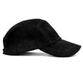 thumbnail image 5 of Leather Hat for men Suede Genuine  Sheepskin Leather Baseball Cap - Adjustable Black, 5 of 6