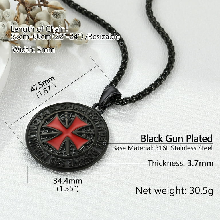 Knights templar deals cross necklace