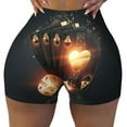 thumbnail image 2 of Lsque Creative Poker Pattern High Waisted Biker Shorts for Women-Tummy Control Fitness Athletic Workout Running Yoga Gym Shorts,Moisture-Wicking-X-Large, 2 of 9