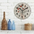 thumbnail image 3 of Yayeee 10" Wall Clock Battery Operated Quartz Round Silent Non-Ticking Home Decor,Red Flower, 3 of 6