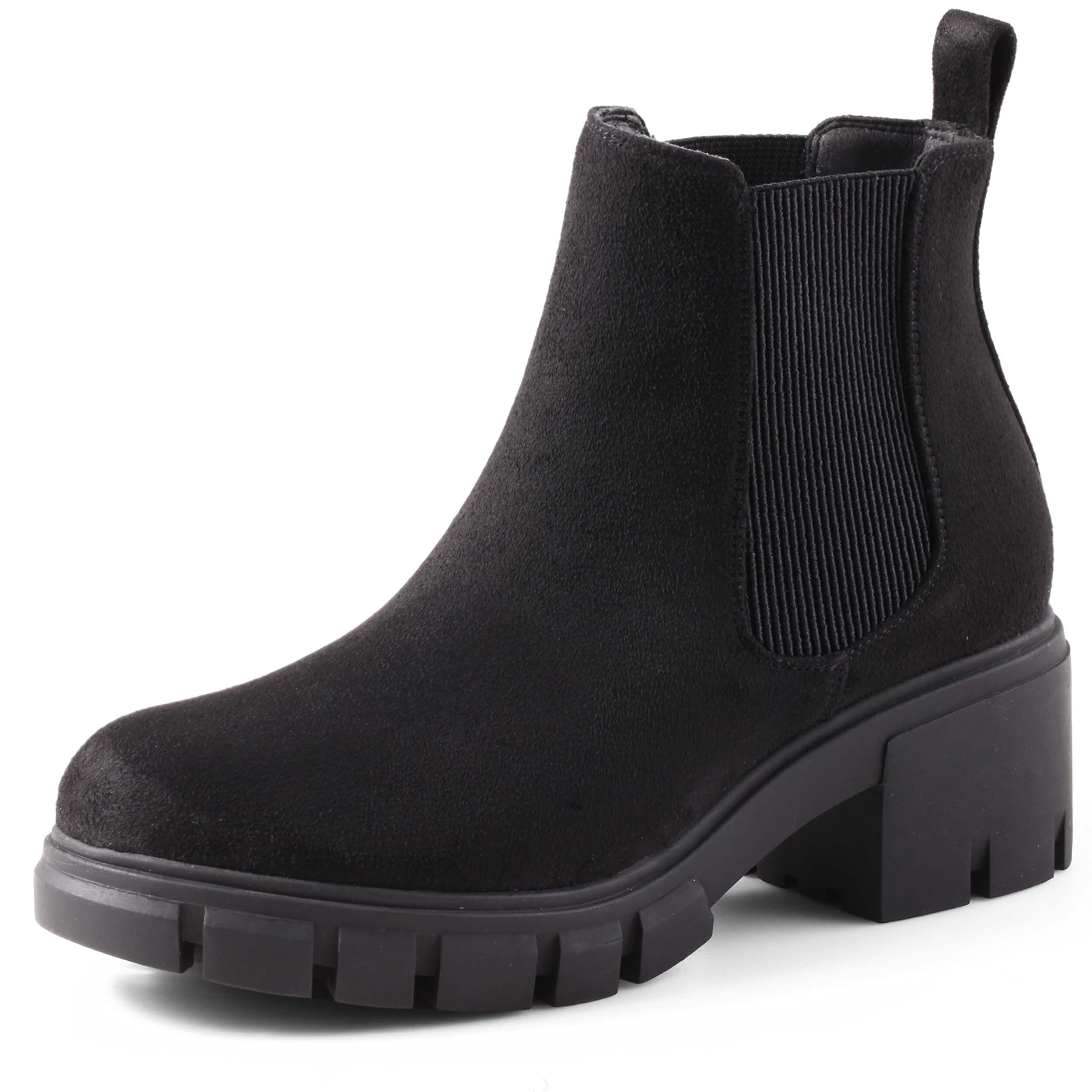 Harvest Land Women's Platform Chelsea Boots Chunky Block Heel Booties