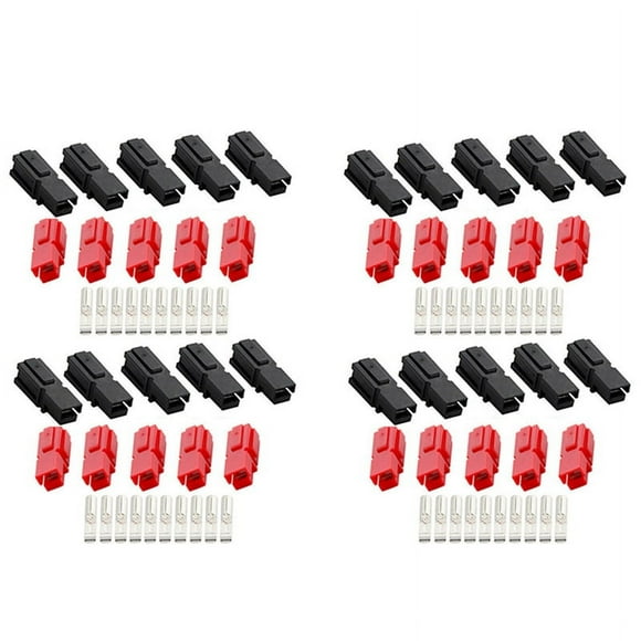 20 Pairs 30A Amp 600V Marine Connector Pole Red Black for Anderson
