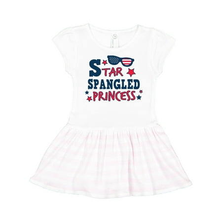 

Inktastic Star Spangled Princess with Sunglasses and Stars Gift Toddler Girl Dress
