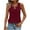Red, variant on Sevevn Fashion Women's Casual Sleeveless Solid Ladies Top Blouse Black S Spring Tops for Women