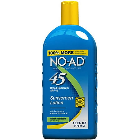 No-Ad Sunscreen Lotion SPF 45, 16.0 Fl Oz