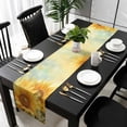 thumbnail image 3 of Sunflower Table Runner 72 Inches Long, Yellow Spring Floral Botanical Kitchen Coffee Dining Table Decoration for Home Party Birthday Wedding Home Decor 18x72 Inches, 3 of 8