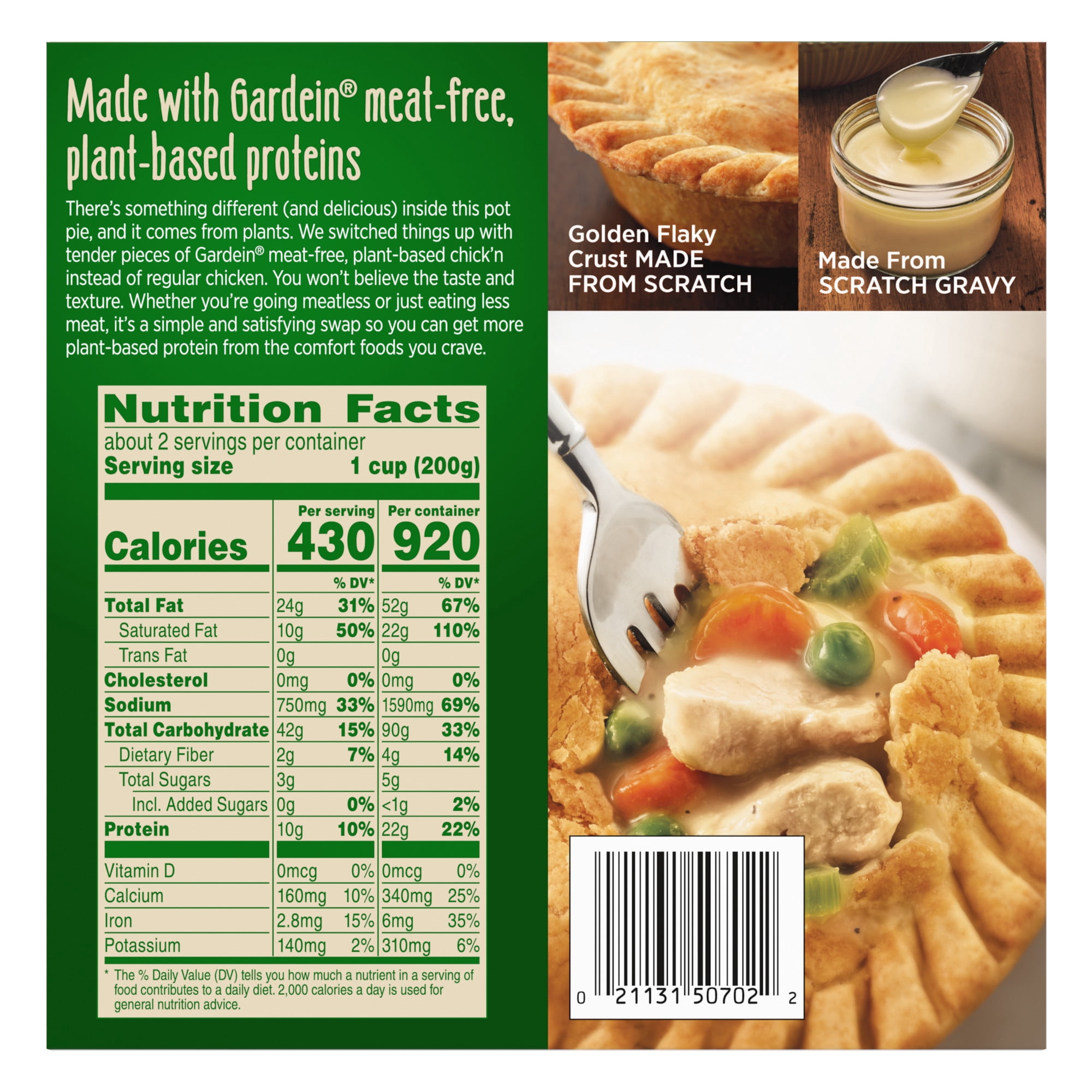 Marie Callender's Plant-Based Gardein Chick'n Pot Pie, Frozen Meal, 15 oz.