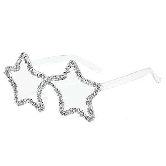 Zonest Stylish Star Sunglasses for Girls Boys Photo Props Travel Hip Hop Star Glittering Glasses Plastic