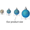thumbnail image 3 of Bola de Navidad Bola de decoración de árbol de Navidad inastillable Adornos de bolas de Navidad Bola de decoración de fiesta de boda de vacaciones 1,6 "(4 cm) Juego de 36 piezas (azul, 3 of 4