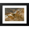 thumbnail image 2 of Arthur Wardle 18x14 Black Modern Framed Museum Art Print Titled - Lions by a Stream, 2 of 5