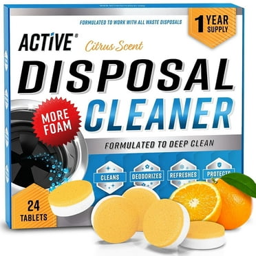 Active Appliance Cleaners Indoor Concentrate Garbage Disposal Cleaner, Fresh Citrus Scent, 24 Tablets