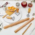 thumbnail image 5 of 7 Pcs Pasta Making Tool, Wood Gnocchi Board with Ravioli Stamp and Rolling Pin Set, Pasta Maker for, 5 of 5