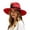 Red, variant on Women's Wide Brim Felt Fedora Hat with Faux Feather Classic Retro Jazz Cap Adjustable Elegant Party Dress Up Hat