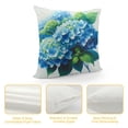 thumbnail image 4 of COMIO Blue Hydrangea Spring Throw Pillow Covers Outdoor Spring Summer Decor Farmhouse Floral Lumbar Decorative Throw Pillows Cases Decorations for Couch Sofa Porch White, 4 of 5
