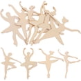 thumbnail image 1 of MasteelfCA 10pcs Assorted Wooden Chip Ballet Shape Wooden Slices Creative Dancing Tutorial Handcraft Accessary Graffiti Wooden Pieces Ornament Wood Cutouts Decoration Student Diy Material, 1 of 9