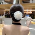 thumbnail image 2 of Hair Accessories Elegant Flexible Non-slip Cloth Flower Hair Clip Twist Hairstyle Bun Lazy Hair Curler Hair Bun Maker BLACK, 2 of 8