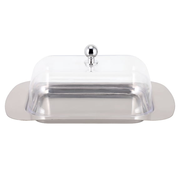 ACDANC 1pc Stainless Steel Bread Tray Butter Dish Butter Keeper Butter Storage Dish with Clear Lid