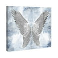 thumbnail image 4 of Wynwood Studio Fashion and Glam Modern Canvas Art - Silver Wings On Blue And White Background, Wall Art for Living Room, Bedroom, and Bathroom, 12 in x 12, Home Decor, 4 of 5