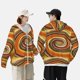 thumbnail image 4 of Balery Colorful Swirl Sudadera ligera de manga larga con capucha y protección solar UPF 50+ para hombre y mujer, ideal para pesca y running-Small, 4 of 7