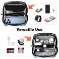 thumbnail image 6 of Animal Travel Case Charger Pouch Hard Drive Bag Cable Organizer Desk Cord Travel Organizer Waterproof Oxford Fabric Electronic Digital Accessories Storage Bag Black 5.9x9.44x3.14 in, 6 of 6