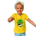thumbnail image 4 of Lilgiuy Toddler Boys Girls St. Patrick's Day T-Shirts Shamrock Clothes Tee Shirt for Kids Short Sleeve Crewneck Cotton Pullover Tops Birthday Gift (Yellow), 4 of 5