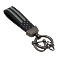 thumbnail image 1 of Llavero Elegananccy de piel negra con la bandera de EE. UU., 1 of 6