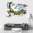 thumbnail image 2 of (A) Adhesivo de pared de dinosaurio 3D, pintura decorativa para sala de estar, dormitorio, habitación de niños, pasillo, entrada, 2 of 5