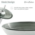 thumbnail image 5 of Cascade 16.5 Glass Vessel Sink with Faucet, Smoky Grey, 5 of 13
