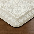 thumbnail image 5 of MARTHA STEWART Comfort Anti Fatigue Strie Medallion Tile Kitchen Mat, Comfort Standing Mat, Non-Slip Backing, Safe Beveled Edge, Beige, 19.6"x39", 5 of 8
