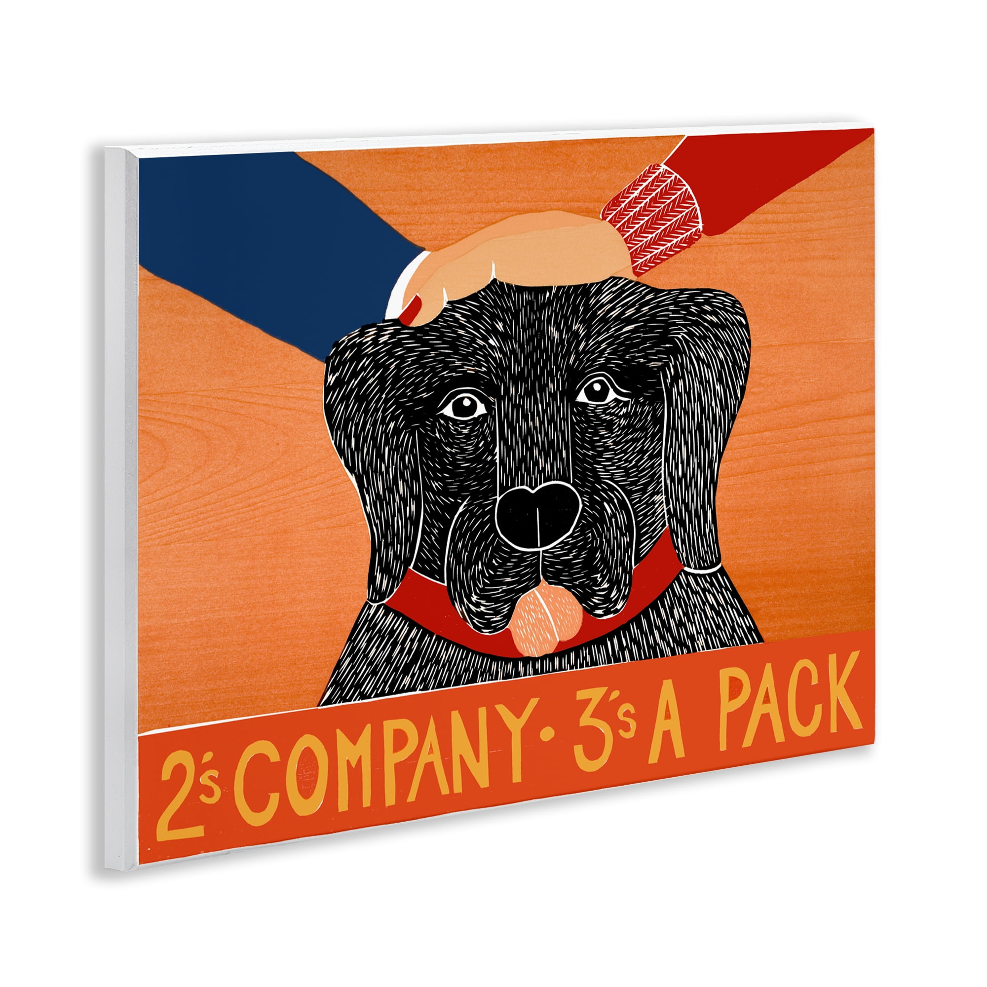2's Company Dog Wall Plaque Art, design by Stephen Huneck