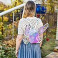thumbnail image 4 of Fashion Women's Laser Mini Backpack Butterfly Angel Wings Daypack School Bag G, 4 of 5