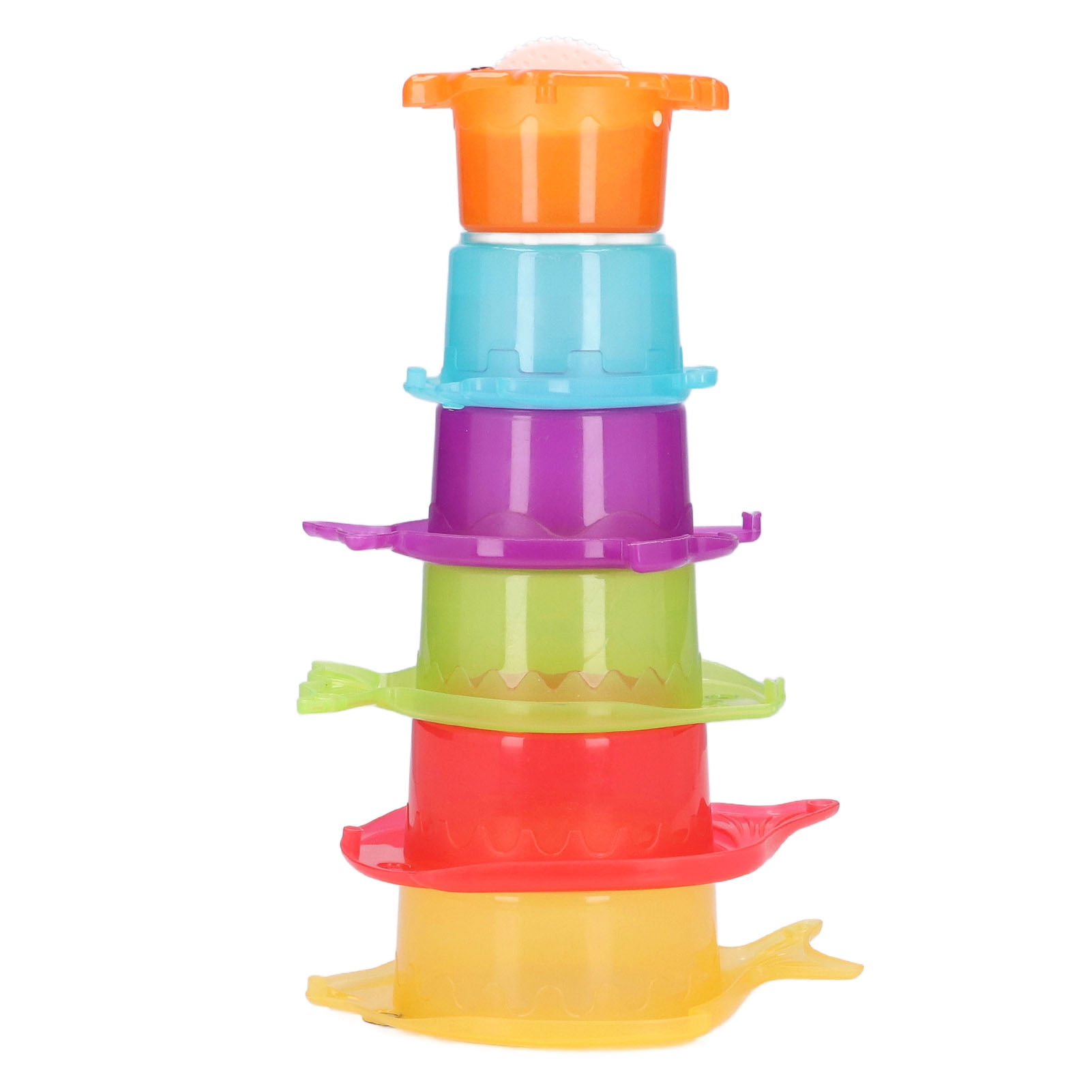 Fish Stacking Bath Cups, Filter Water Educational Different Colors