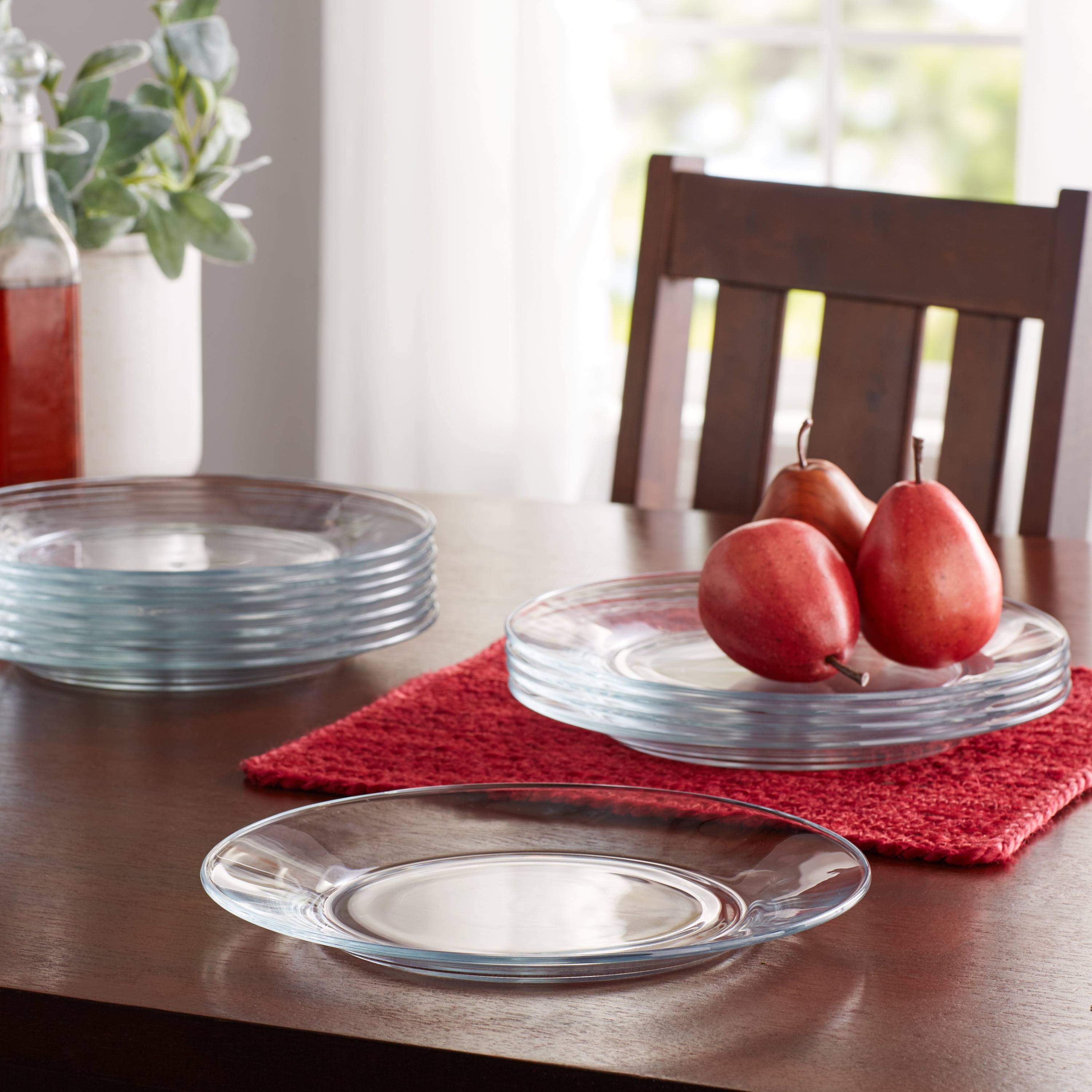 Box Libbey Clear Moderno Dinner Plates 12 ct