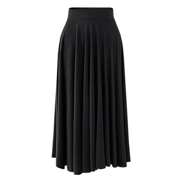 Laklulu Women's Ankle Length High Waist A-line Flowy Long Maxi Skirt,XXL