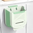 thumbnail image 6 of Gumesh Collapsible Hanging Trash Can, Foldable Kitchen Garbage Can,Plastic Food Waste Bin for Cabinet Door, Waste Basket for Rv Camping Bathroom Bedroom(Green), 6 of 6