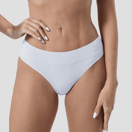 Fulorrnie Underwear for Women Plus Size Seamless Comfort Briefs Panties High Waist Moisture Wicking Elastic Breathable Panty  White  4-6