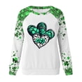 thumbnail image 5 of Craaazy Women's St Patricks Day Tops Casual Printed Round Neck Loose Long Sleeve Capless Festival Clothing Gifts, 5 of 5