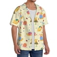 thumbnail image 2 of Fotbe Colorful Cartoon Snail Camisa Estampada de Manga Corta para Hombre, Casual de Verano, Estilo Playero, Sin Arrugas-X-Large, 2 of 5