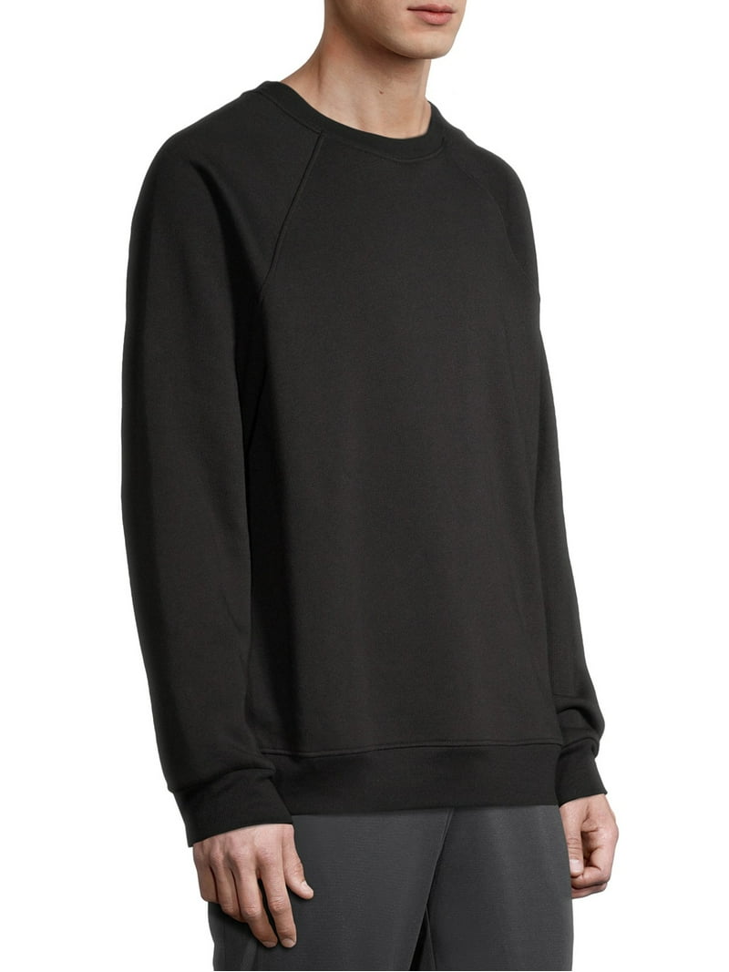 Athletic Works Men's Fleece Raglan Crew Sweatshirt, up to