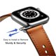thumbnail image 2 of Correa de reloj OUHENG de piel auténtica para Apple Watch de 42 a 49 mm, 2 of 7