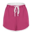 thumbnail image 5 of YOIAVAIOY Womens Summer Beach Shorts 2 Pack 5 Inch Fashion Drawstring Elastic Waist Athletic Shorts Loose Fit Gym Lounge Shorts Hot Pink S, 5 of 6