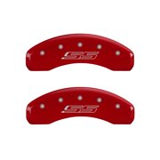 MGP Caliper Covers 14241SSS5RD SS Print Logo - Red Powder Coat - Set of 4 Fits select: 2016-2019 CHEVROLET CAMARO SS