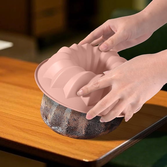 Silicone Cake Mold Flower Shaped - Non-Stick Bundt Pan, Reusable Flexible Baking Mold for Cakes Cupcakes Chocolate, Easy to Clean Baking Supplies