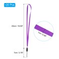 thumbnail image 2 of Uxcell 17" Neck Lanyards 0.4" Width Detachable Strap Lanyard for ID Badge Keys Purple 20 Pack, 2 of 5
